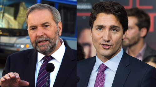 Mulcair non convince:scatto Trudeau