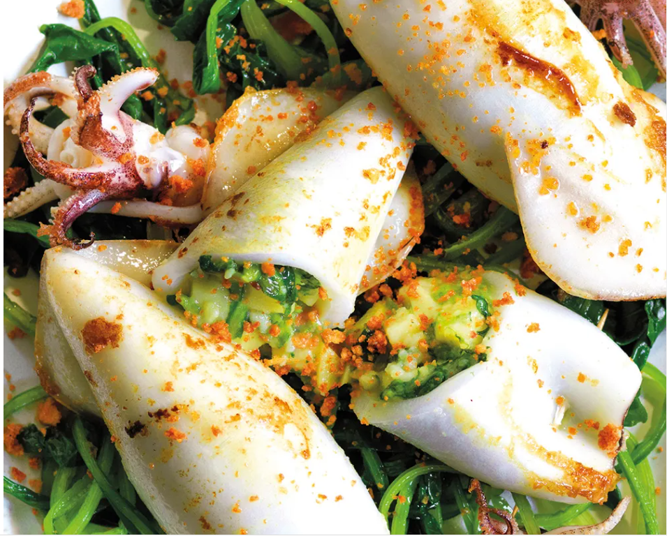 La Ricetta della Domenica: Calamari imbottiti di primavera con briciole piccanti