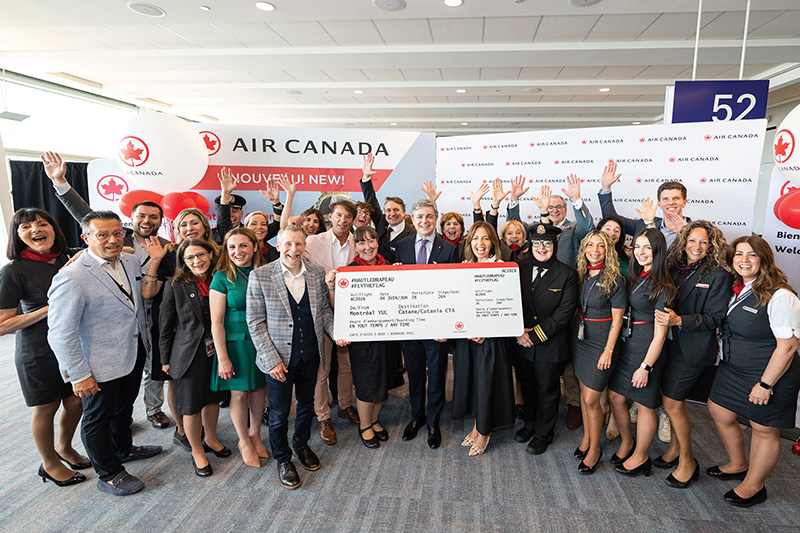 Air Canada atterra in Sicilia: inaugurato il volo diretto Montréal-Catania